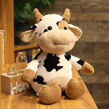 30-65CM Cute Cattle Plush Toys kawaii Simulation Milk Cow Plush Doll Stuffed Soft Pillow for Children Kids Birthday Gifts