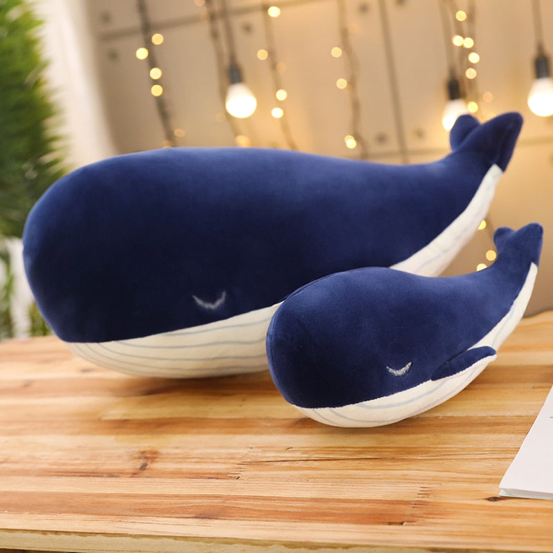 25cm Super Soft Whale Plush Toy Sea Animal Big Blue Whale Soft Toy Pillows Stuffed Animal Children Kids Girls Christmas Gift