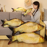 30-80cm 3D Simulation Gold Fish Plush Toys Stuffed Soft Animal Carp Plush Pillow Creative Sofa Pillow Cushion Gift Kids Toy