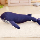 60-125CM Big Soft Blue Whale Plush Toy Stuffed Cute Sea Animal Doll Pillow Cushion Kids Children's Birthday Gift Girls Present