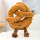 New Style Cute Plush Toast Bread Pretzel Croissant Baguette Toy Stuffed Food Bread Soft Doll Kids Baby Toys Birthday Decor Gift