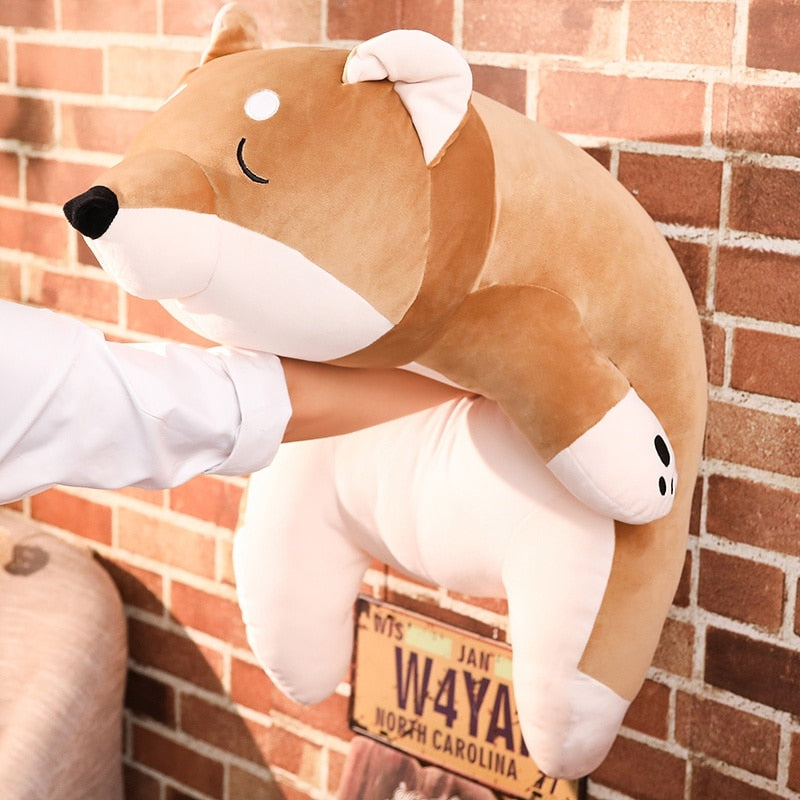 Cartoon Lying Plush Stuffed Dog Big Toys Shiba Inu Dog Doll Lovely Animal Children Birthday Gift Corgi Plush Pillow 40-100cm