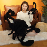 45/100/120cm Simulation Black Scorpion Plush Toys Funny Animal Creative Dolls Stuffed Soft Real-Life Toys for Christmas Birthday
