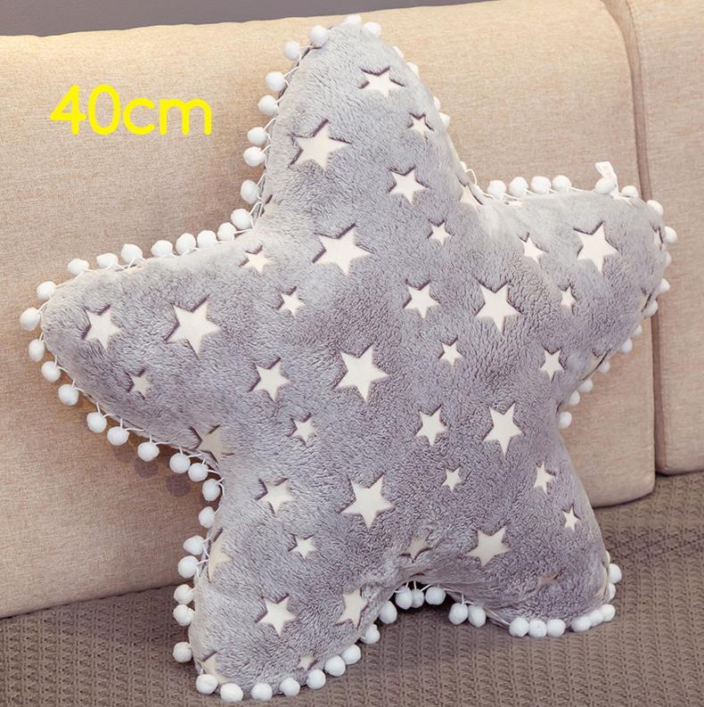 Funny Plush Sky Series Luminous Cloud Moon Star Pillow Soft Cushion Kawaii Stuffed Toys For Children Baby Kids Toy Girl Gift