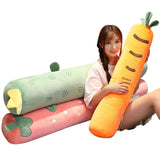 Cartoon Fruit Long Sleep Support Pillow Simulation Vegetable Carrot Plush Toys Doll Pregnant Body Neck Pillow Soft Cushion Gift