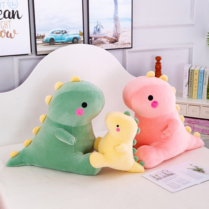 25-50CM Lovely Dinosaur Plush Toys Super Soft Cartoon Stuffed Animal Dino Dolls for Kids Baby Hug Doll Sleep Pillow Home Decor