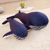 60-125CM Big Soft Blue Whale Plush Toy Stuffed Cute Sea Animal Doll Pillow Cushion Kids Children's Birthday Gift Girls Present