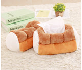 25cm Simulation Bread Toast Plush Tissue Box Stuffed Cotton Funny Toothpaste Creative Home Decor Girl Birthday Gift