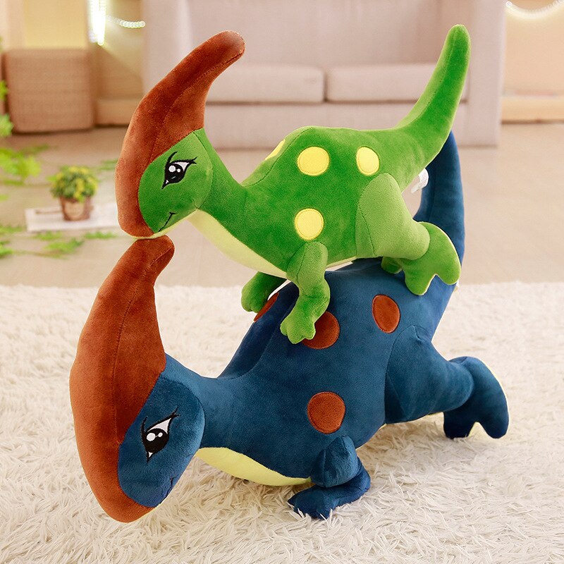 55-95cm Cute Dinosaur Plush Toys for Children Stuffed Animal Parasaurolophus Doll Cartoon Cute Dolls for Kids Birthday Gift