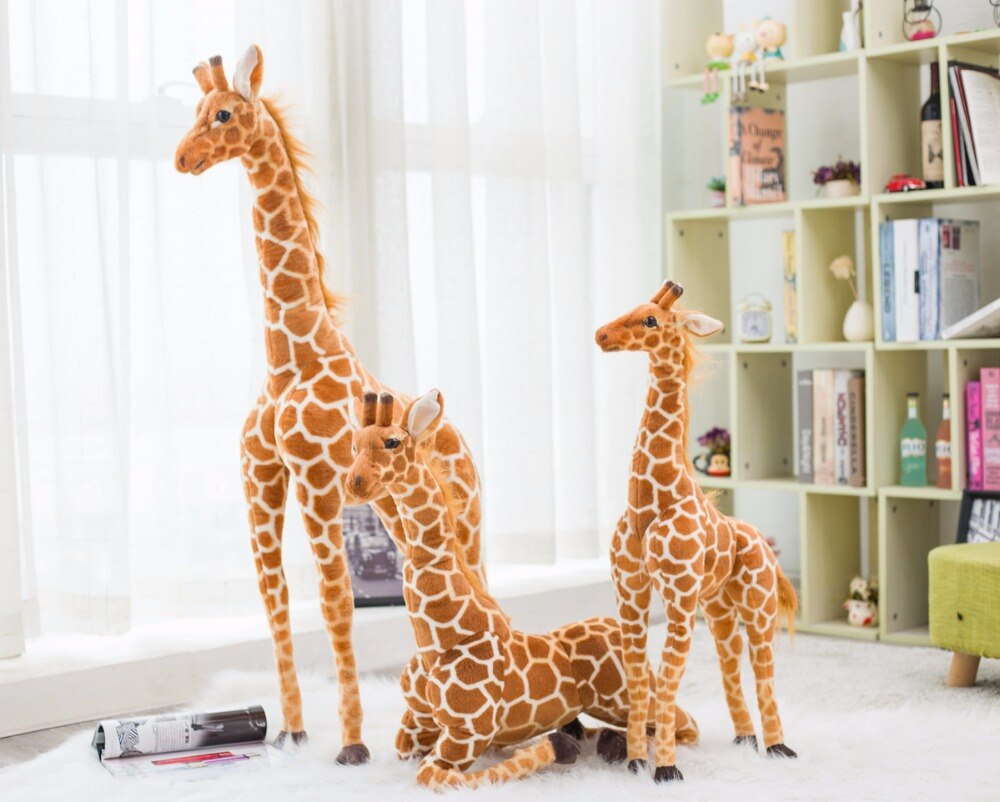 35-120cm Giant Real Life Giraffe Plush Toys High Quality Stuffed Animals Dolls Soft Kids Children Baby Birthday Gift Room Decor