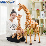 140cm Giant Real Life Giraffe Plush Toys Cute Stuffed Animal Dolls Soft Animal Deer Doll High Quality Birthday Gift Kids Toys