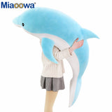 30-140cm Giant Dolphin Plush Toys Stuffed Dolls Animal Pillow Kawaii Office Nap Pillow Kids Toy Christmas Gift for Girls