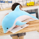 30-140cm Giant Dolphin Plush Toys Stuffed Dolls Animal Pillow Kawaii Office Nap Pillow Kids Toy Christmas Gift for Girls