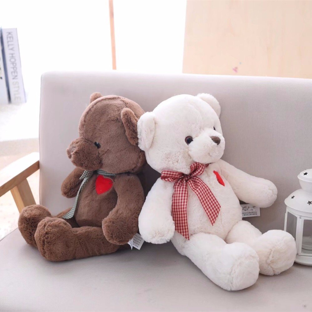 35/50cm Lovely Teddy Bear Plush Toys Stuffed Cute Bear with Heart Doll Girls Valentine's Gift Kids Baby Christmas Brinquedos