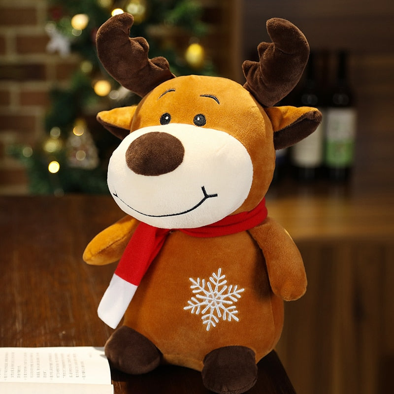 23/40/50CM Cartoon Santa Claus Plush Toy Stuffed Elk Snowman Animal Pillow Dolls Christmas Gifts For Children Birthday Decor