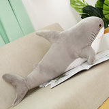 140cm Giant Cute Shark Plush Toy Soft Stuffed Speelgoed Animal Reading Pillow for Birthday Gifts Cushion Doll Gift For Children