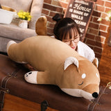 Cartoon Lying Plush Stuffed Dog Big Toys Shiba Inu Dog Doll Lovely Animal Children Birthday Gift Corgi Plush Pillow 40-100cm