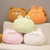 35cm kawaii Animal Teddy Bear Rabbit Frog Tiger Pig Plush Toys Cartoon Stuffed Soft Pillow Back Sofa Cushion for Girls Kids