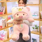 30-60cm Lovely Pig Plush Toy Creative Cosplay Cat&Bear&Dog Doll Soft Stuffed Animals Toy for Children Baby Kawaii  Birhtday Gift