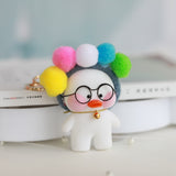 Lovely Lalafanfan Duck Pendant Toys Mini Size Cute Yellow Cafe Duck Keychain Dolls Kawaii Plastic Duck with accessories Decor