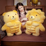 30cm Cute Muscle Bear Lion Pig Plush Toys Funny Big Muscles Animal Pillow Stuffed Soft Toy Boyfriend Pillow Girlfriend Gift