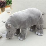 40/60/80cm Giant Plush Rhinoceros Toys Lifelike Stuffed Animal Pillow Zoo Dolls Baby Cushion Kids Appease Toy Girl Birthday Gift