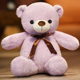 60cm Lovely Teddy Bear Plush Toys Kawaii Ribbon Bear Pillow Soft Embraceable Bear Stuffed Dolls for Girlfriend Xmas Gift