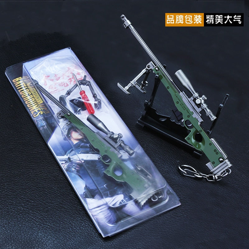 [18CM~7.08"] AWM Magnum Military Bolt Action Sniper Rifle Metal Gun Weapon Miniatures 1/6 Soldier Doll Equipment Accessories Toy for Boy