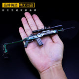 [17CM~6.69"] Mini-14 Light Sniper Rifle Metal Gun Miniatures PUBG Game Peripheral 1/6 US Soldier Weapons Equipment Military War Keychain