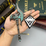 [18CM~7.08"] Shadowmourne Wrath of the Lich King Game Peripherals Metal Ax Weapon Models Decoration Crafts Keychain Collection Equipment