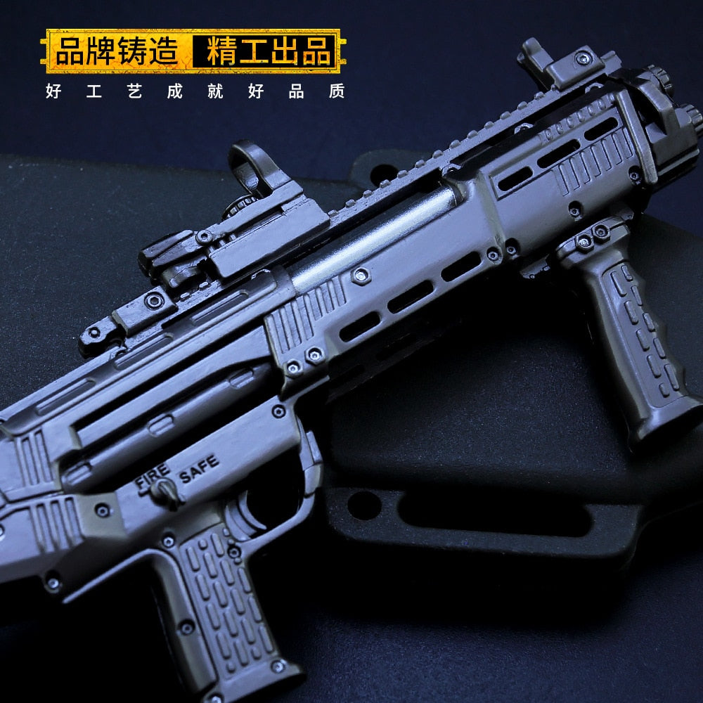 [15CM~5.90"] DBS DP-12 Shotgun PUBG Game Peripheral Metal Gun Weapon Model Keychain 1/6 Soldier Equipment Military War Miniatures Crafts