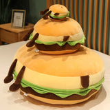 New Creative Plush Soft Hamburger Macaron Pillow Soft Baby Sleeping Toys Sofa Cushion Hand Warmer Bag Pendant For Kids Gifts
