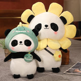 30-40cm Cute Panda Plush Toys Lovely Animal Bears Cosplay Unicorn Dinosaur Rabbit Flowers Pillow Stuffed Soft for Children Gift