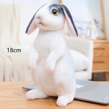 Simulation Kawaii Long Ears Realistic Rabbit Plush Toy Lifelike Animal Stuffed Doll Toys for Kids Girls Birthday Gift Room Decor