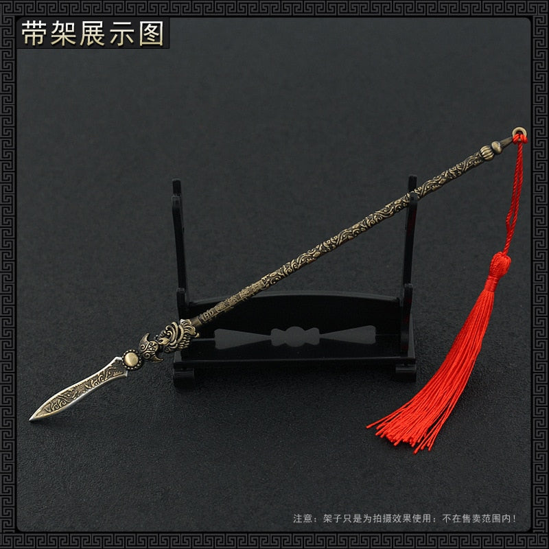 [22CM~8.66"] Spear Lance Dynasty Warriors Zhao Yun Ancient Metal Cold Weapons Model Game Peripherals Home Decoration Doll Toys Equipment