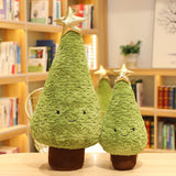 29-65CM Simulation Christmas Tree Plush Toys Cute Evergreen Plush Pillow Dolls Wishing Trees Stuffed for Christmas Dress Up