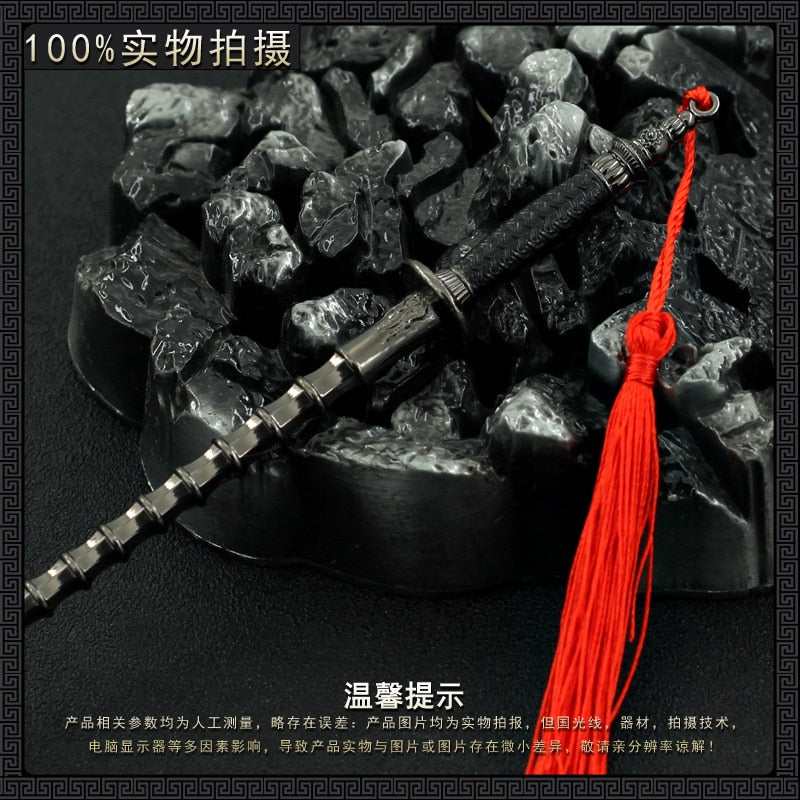 [22CM~8.66"] Eight Foot Steel Whip Ancient Chinese Metal Cold Weapons Model Home Decoration 1:6 Doll Toy Equipment Accessories Male Boys