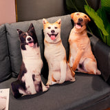 50/70CM Simulation 3D Printing Dogs Plush Pillow Toy Lovely Shiba Inu Labrador Bulldog Collie Dolls for Home Sofa Cushion Decor