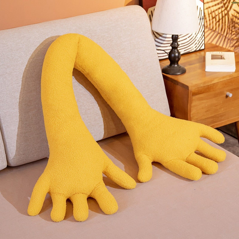 80/160CM Interesting Palm Plush Toys Creative Colorful Palms Teddy Velvet Pillow Simulation Finger for Home Decor Cushion