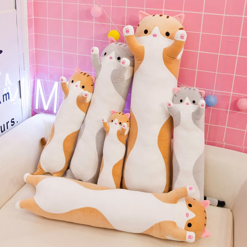 50cm Kawaii Long Plush cat Toy Soft Kitten Dolls Stuffed Animal Pillow Nice Gifts for Children Girls Appease