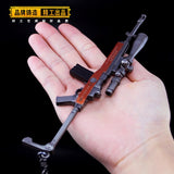 [17CM~6.69"] Mini-14 Light Sniper Rifle Metal Gun Miniatures PUBG Game Peripheral 1/6 US Soldier Weapons Equipment Military War Keychain
