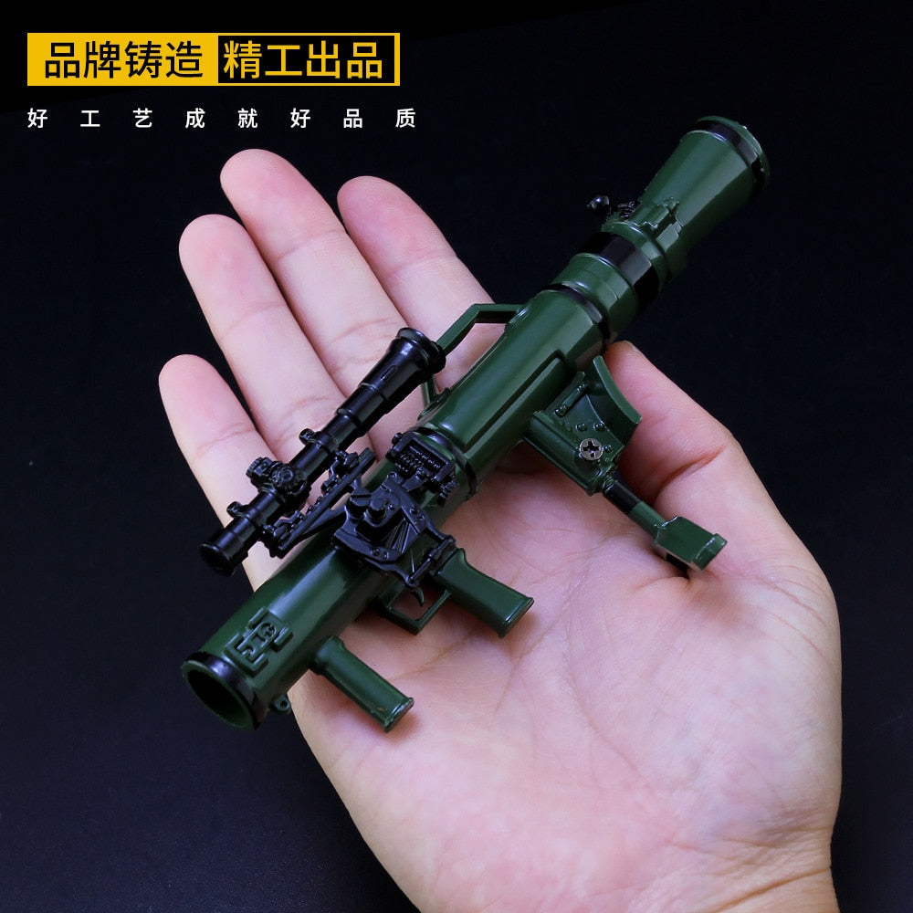 [14cm~5.51"] M3E1-A Bazooka Playerunknown’s Battlegrounds Game Peripheral Metal Weapon Model Missile Launcher Firearms Ornament Decorate