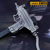 [15CM~5.90"] Uzi Submachine Gun Playerunknown Battlegrounds PUBG CSGO Game Peripherals Metal Firearms Weapon Model Keychain Decoration