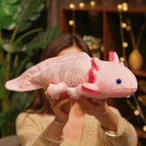 45cm Kawaii Colorful Newt Plush Toy Stuffed Cute Axolotl Salamander Fuzzy Plush Fish Appeasing Long Pillow Cushion Kids Gift