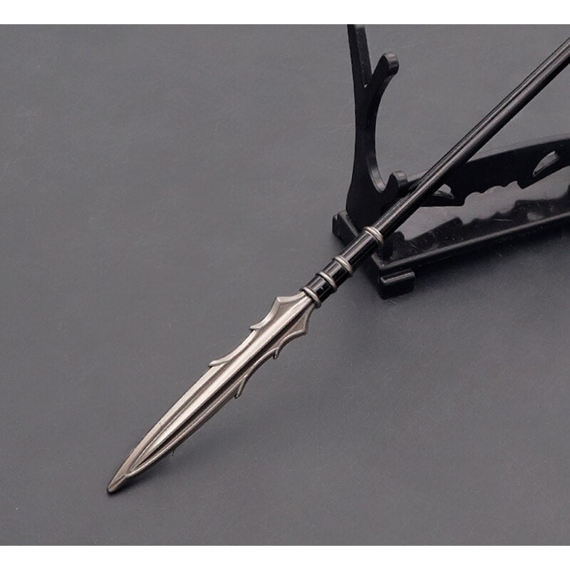 [22CM~8.66"] Pear Flower Spear Lance Water Margin Lin Chong Ancient Chinese Metal Cold Weapon Model Film and Television Peripherals Male