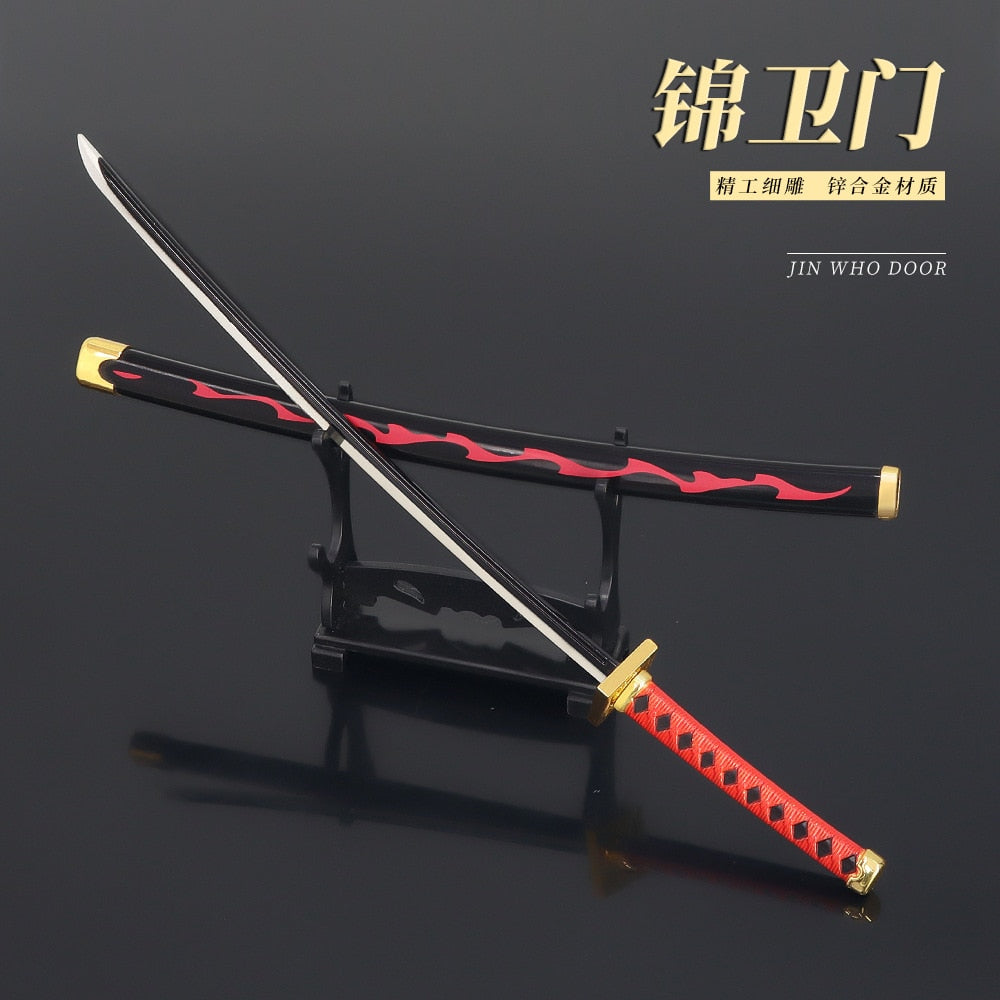 [26CM~10.23"] Burning Sword Kinemon OP One Katana Blade Weapon Model Piece Anime Peripheral Home Ornament Decoration