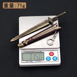 [16CM~6.29"] Mercy Sword Ancient Chinese All-metal Sheathed Melee Cold Weapon Model Home Decoration Crafts Keychain Toy for Male Boy Kid