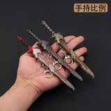 [16CM~6.29"] Burning Silence Sword 1/6 Full Metal Replica Miniatures Game Anime Peripherals Doll Equipment Accessories Toy for Male Boys