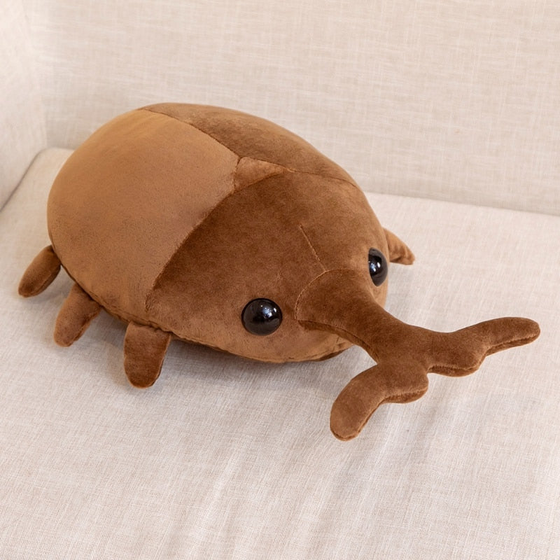 50/60cm Creative Toys Cute Insect Plush Pillow Simulation Beetle Stuffed Animal Dolls for Kids Boys Funny Birthday Gifts