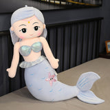 Multi Size Kawaii Mermaid Plush Toys Soft Animal Pillow Stuffed Toy Princess Dolls Children Boys and Girls Birthday Gifts Decor